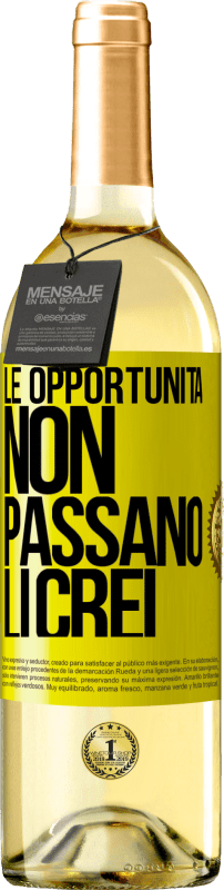 29,95 € Spedizione Gratuita | Vino bianco Edizione WHITE Le opportunità non passano. Li crei Etichetta Gialla. Etichetta personalizzabile Vino giovane Raccogliere 2024 Verdejo