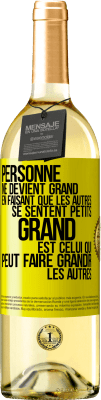 29,95 € Envoi gratuit | Vin blanc Édition WHITE Personne ne devient grand en faisant que les autres se sentent petits. Grand est celui qui peut faire grandir les autres Étiquette Jaune. Étiquette personnalisable Vin jeune Récolte 2024 Verdejo