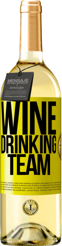 29,95 € Free Shipping | White Wine WHITE Edition Wine drinking team Yellow Label. Customizable label Young wine Harvest 2025 Verdejo