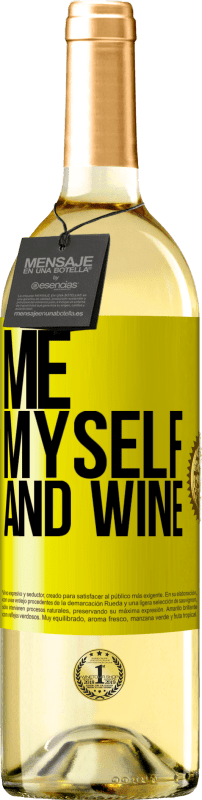 29,95 € 免费送货 | 白葡萄酒 WHITE版 Me, myself and wine 黄色标签. 可自定义的标签 青年酒 收成 2024 Verdejo