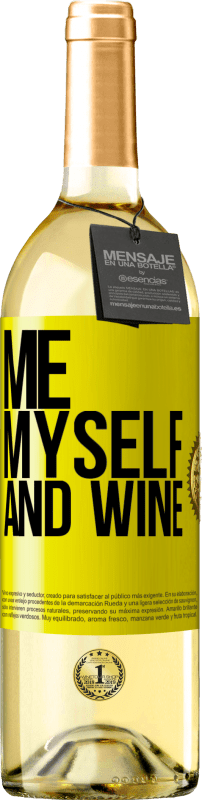 29,95 € Spedizione Gratuita | Vino bianco Edizione WHITE Me, myself and wine Etichetta Gialla. Etichetta personalizzabile Vino giovane Raccogliere 2024 Verdejo