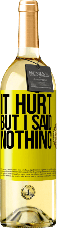 29,95 € 送料無料 | 白ワイン WHITEエディション 痛いけど、何も言わなかった 黄色のラベル. カスタマイズ可能なラベル 若いワイン 収穫 2025 Verdejo