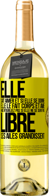 29,95 € Envoi gratuit | Vin blanc Édition WHITE Elle sait aimer et si elle se donne, elle le fait corps et âme. Mais n'oubliez pas si elle ne se sent pas libre, ses ailes grand Étiquette Jaune. Étiquette personnalisable Vin jeune Récolte 2024 Verdejo