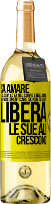 29,95 € Spedizione Gratuita | Vino bianco Edizione WHITE Sa amare, e se si dona, lo fa nel corpo e nell'anima. Ma, non dimenticare, se non ti senti libero, le tue ali crescono Etichetta Gialla. Etichetta personalizzabile Vino giovane Raccogliere 2025 Verdejo
