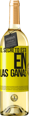 29,95 € Envío gratis | Vino Blanco Edición WHITE El secreto está en las ganas Etiqueta Amarilla. Etiqueta personalizable Vino joven Cosecha 2023 Verdejo