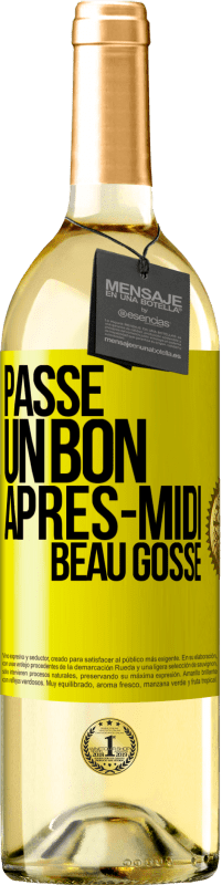 29,95 € Envoi gratuit | Vin blanc Édition WHITE Passe un bon après-midi, beau gosse Étiquette Jaune. Étiquette personnalisable Vin jeune Récolte 2024 Verdejo