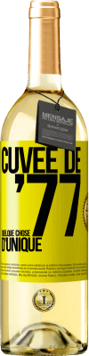 29,95 € Envoi gratuit | Vin blanc Édition WHITE Cuvée de 77, quelque chose d'unique Étiquette Jaune. Étiquette personnalisable Vin jeune Récolte 2025 Verdejo