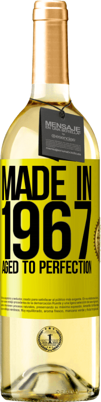29,95 € 免费送货 | 白葡萄酒 WHITE版 1967年制造。陈年至完美 黄色标签. 可自定义的标签 青年酒 收成 2023 Verdejo
