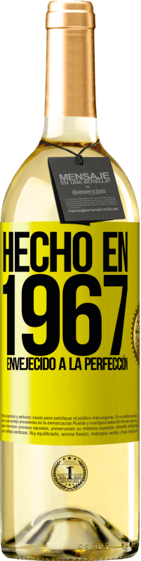 29,95 € Envío gratis | Vino Blanco Edición WHITE Hecho en 1967. Envejecido a la perfección Etiqueta Amarilla. Etiqueta personalizable Vino joven Cosecha 2024 Verdejo