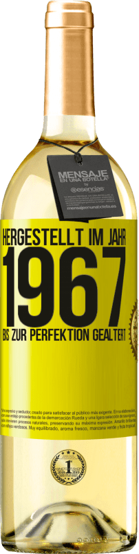 29,95 € Kostenloser Versand | Weißwein WHITE Ausgabe Hergestellt im Jahr 1967. Bis zur Perfektion gealtert Gelbes Etikett. Anpassbares Etikett Junger Wein Ernte 2023 Verdejo