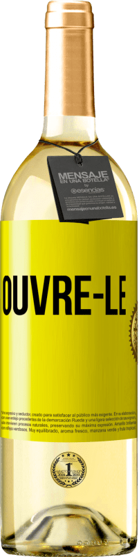 29,95 € Envoi gratuit | Vin blanc Édition WHITE Ouvre-le Étiquette Jaune. Étiquette personnalisable Vin jeune Récolte 2024 Verdejo