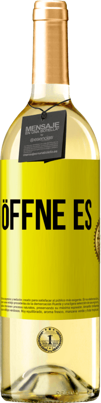 29,95 € Kostenloser Versand | Weißwein WHITE Ausgabe Öffne es Gelbes Etikett. Anpassbares Etikett Junger Wein Ernte 2023 Verdejo
