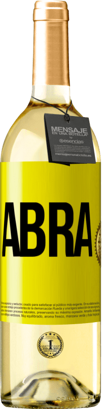 29,95 € Envio grátis | Vinho branco Edição WHITE Abra Etiqueta Amarela. Etiqueta personalizável Vinho jovem Colheita 2025 Verdejo