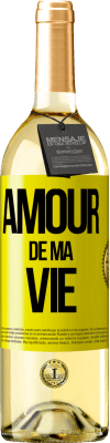 29,95 € Envoi gratuit | Vin blanc Édition WHITE Amour de ma vie Étiquette Jaune. Étiquette personnalisable Vin jeune Récolte 2023 Verdejo