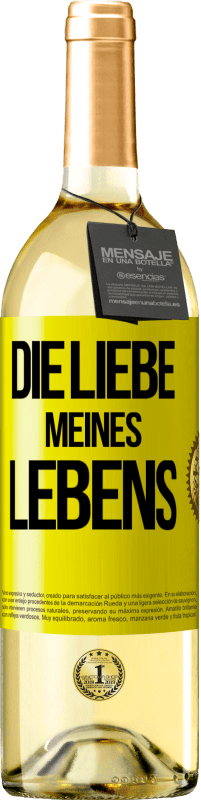 29,95 € Kostenloser Versand | Weißwein WHITE Ausgabe Die Liebe meines Lebens Gelbes Etikett. Anpassbares Etikett Junger Wein Ernte 2024 Verdejo