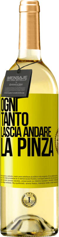 29,95 € Spedizione Gratuita | Vino bianco Edizione WHITE Ogni tanto lascia andare la pinza Etichetta Gialla. Etichetta personalizzabile Vino giovane Raccogliere 2024 Verdejo