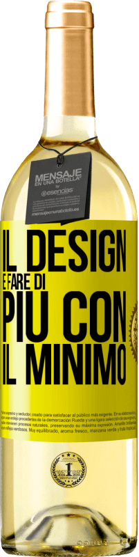 29,95 € Spedizione Gratuita | Vino bianco Edizione WHITE Il design è fare di più con il minimo Etichetta Gialla. Etichetta personalizzabile Vino giovane Raccogliere 2023 Verdejo