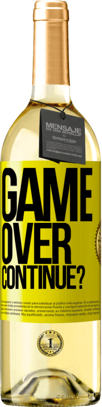 29,95 € Free Shipping | White Wine WHITE Edition GAME OVER. Continue? Yellow Label. Customizable label Young wine Harvest 2023 Verdejo