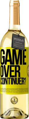 29,95 € Envoi gratuit | Vin blanc Édition WHITE GAME OVER. Continuer? Étiquette Jaune. Étiquette personnalisable Vin jeune Récolte 2025 Verdejo