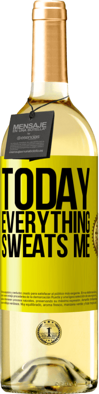 29,95 € Free Shipping | White Wine WHITE Edition Today everything sweats me Yellow Label. Customizable label Young wine Harvest 2023 Verdejo