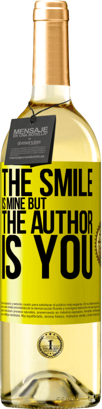 29,95 € Free Shipping | White Wine WHITE Edition The smile is mine, but the author is you Yellow Label. Customizable label Young wine Harvest 2023 Verdejo