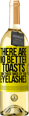 29,95 € 免费送货 | 白葡萄酒 WHITE版 没有比您的睫毛更好的敬酒了 黄色标签. 可自定义的标签 青年酒 收成 2025 Verdejo