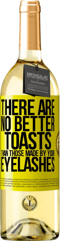 29,95 € 送料無料 | 白ワイン WHITEエディション あなたのまつげによって作られたものよりも良い乾杯はありません 黄色のラベル. カスタマイズ可能なラベル 若いワイン 収穫 2025 Verdejo