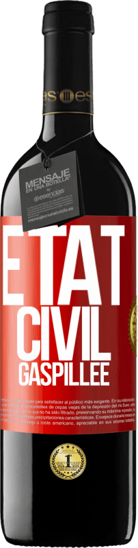 39,95 € Envoi gratuit | Vin rouge Édition RED MBE Réserve État civil: gaspillée Étiquette Rouge. Étiquette personnalisable Réserve 12 Mois Récolte 2015 Tempranillo