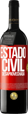 39,95 € Envío gratis | Vino Tinto Edición RED MBE Reserva Estado civil: desaprovechada Etiqueta Roja. Etiqueta personalizable Reserva 12 Meses Cosecha 2014 Tempranillo