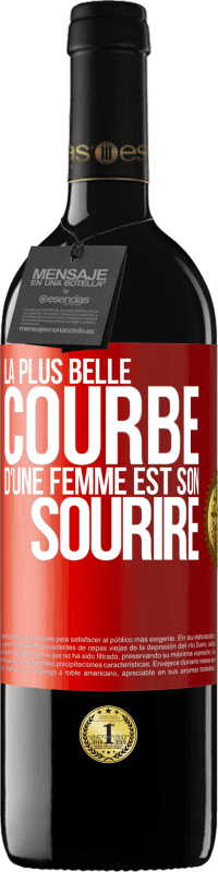 39,95 € Envoi gratuit | Vin rouge Édition RED MBE Réserve La plus belle courbe d'une femme est son sourire Étiquette Rouge. Étiquette personnalisable Réserve 12 Mois Récolte 2015 Tempranillo