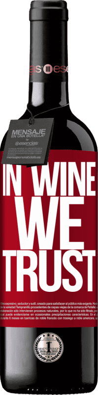 39,95 € Envoi gratuit | Vin rouge Édition RED MBE Réserve in wine we trust Étiquette Rouge. Étiquette personnalisable Réserve 12 Mois Récolte 2016 Tempranillo