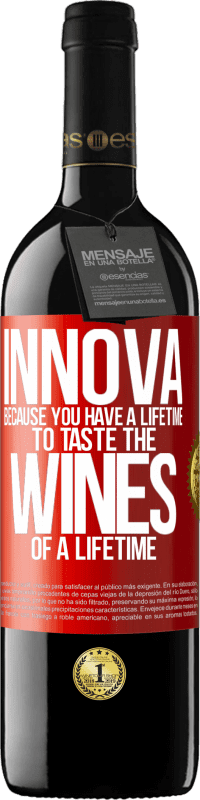 39,95 € 送料無料 | 赤ワイン REDエディション MBE 予約する Innova、一生のワインを味わう一生があるから 赤いタグ. カスタマイズ可能なラベル 予約する 12 月 収穫 2014 Tempranillo