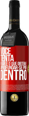 39,95 € Envio grátis | Vinho tinto Edição RED MBE Reserva Você tenta fugir e o que obtém é aprofundar-se por dentro Etiqueta Vermelha. Etiqueta personalizável Reserva 12 Meses Colheita 2016 Tempranillo