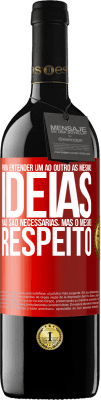 39,95 € Envio grátis | Vinho tinto Edição RED MBE Reserva Para entender um ao outro as mesmas idéias não são necessárias, mas o mesmo respeito Etiqueta Vermelha. Etiqueta personalizável Reserva 12 Meses Colheita 2015 Tempranillo