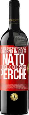 39,95 € Spedizione Gratuita | Vino rosso Edizione RED MBE Riserva I due giorni più importanti della tua vita: il giorno in cui sei nato e quello che scopri perché Etichetta Rossa. Etichetta personalizzabile Riserva 12 Mesi Raccogliere 2015 Tempranillo