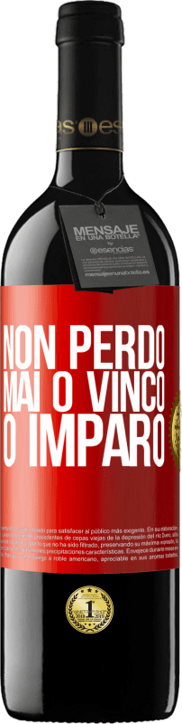 39,95 € Spedizione Gratuita | Vino rosso Edizione RED MBE Riserva Non perdo mai O vinco o imparo Etichetta Rossa. Etichetta personalizzabile Riserva 12 Mesi Raccogliere 2015 Tempranillo