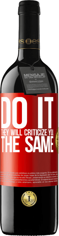 39,95 € 送料無料 | 赤ワイン REDエディション MBE 予約する やる彼らはあなたを同じように批判します 赤いタグ. カスタマイズ可能なラベル 予約する 12 月 収穫 2016 Tempranillo