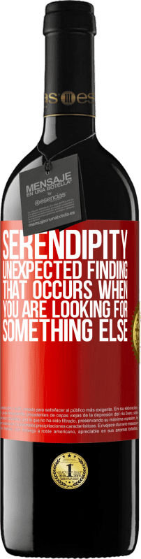 39,95 € Free Shipping | Red Wine RED Edition MBE Reserve Serendipity Unexpected finding that occurs when you are looking for something else Red Label. Customizable label Reserve 12 Months Harvest 2015 Tempranillo