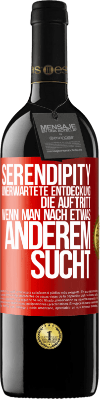 39,95 € Kostenloser Versand | Rotwein RED Ausgabe MBE Reserve Serendipity: Unerwartete Entdeckung, die auftritt, wenn man nach etwas anderem sucht Rote Markierung. Anpassbares Etikett Reserve 12 Monate Ernte 2015 Tempranillo