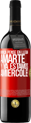 39,95 € Spedizione Gratuita | Vino rosso Edizione RED MBE Riserva Non ho mai pensato di amarti. E siamo già Amiércole! Etichetta Rossa. Etichetta personalizzabile Riserva 12 Mesi Raccogliere 2014 Tempranillo