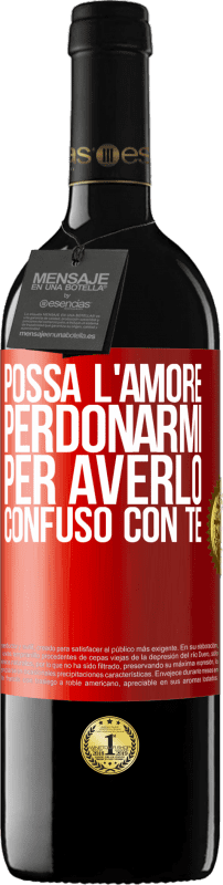 39,95 € Spedizione Gratuita | Vino rosso Edizione RED MBE Riserva Possa l'amore perdonarmi per averlo confuso con te Etichetta Rossa. Etichetta personalizzabile Riserva 12 Mesi Raccogliere 2015 Tempranillo