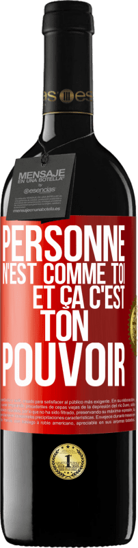 39,95 € Envoi gratuit | Vin rouge Édition RED MBE Réserve Personne n'est comme toi et ça c'est ton pouvoir Étiquette Rouge. Étiquette personnalisable Réserve 12 Mois Récolte 2015 Tempranillo