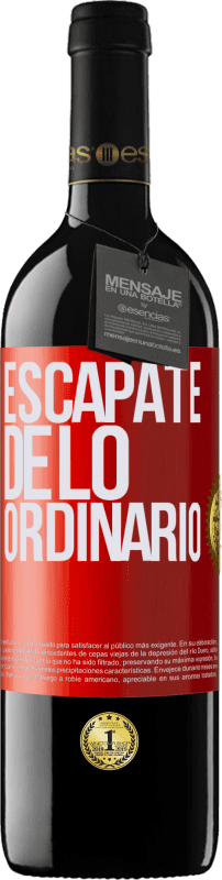 39,95 € Envío gratis | Vino Tinto Edición RED MBE Reserva Escápate de lo ordinario Etiqueta Roja. Etiqueta personalizable Reserva 12 Meses Cosecha 2015 Tempranillo