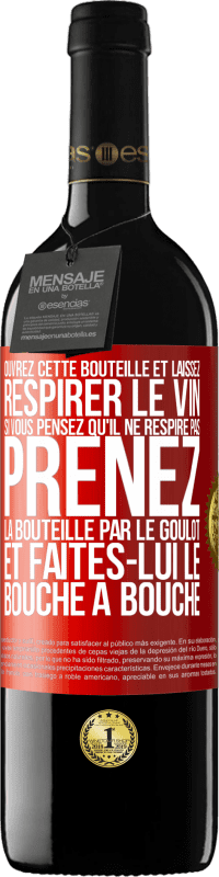 39,95 € Envoi gratuit | Vin rouge Édition RED MBE Réserve Ouvrez cette bouteille et laissez respirer le vin. Si vous pensez qu'il ne respire pas prenez la bouteille par le goulot et fait Étiquette Rouge. Étiquette personnalisable Réserve 12 Mois Récolte 2015 Tempranillo