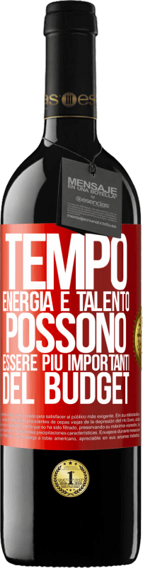 39,95 € Spedizione Gratuita | Vino rosso Edizione RED MBE Riserva Tempo, energia e talento possono essere più importanti del budget Etichetta Rossa. Etichetta personalizzabile Riserva 12 Mesi Raccogliere 2015 Tempranillo