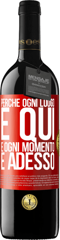 39,95 € Spedizione Gratuita | Vino rosso Edizione RED MBE Riserva Perché ogni luogo è qui e ogni momento è adesso Etichetta Rossa. Etichetta personalizzabile Riserva 12 Mesi Raccogliere 2015 Tempranillo