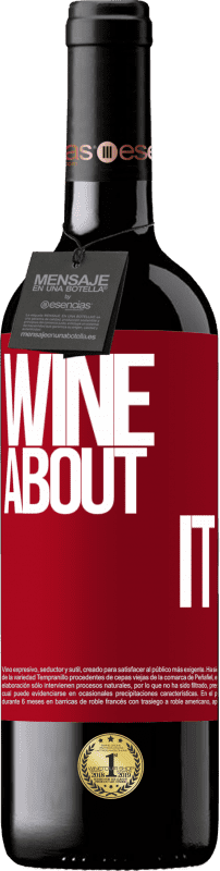 39,95 € Envoi gratuit | Vin rouge Édition RED MBE Réserve Wine about it Étiquette Rouge. Étiquette personnalisable Réserve 12 Mois Récolte 2014 Tempranillo