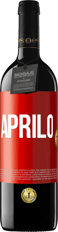 39,95 € Spedizione Gratuita | Vino rosso Edizione RED MBE Riserva Aprilo Etichetta Rossa. Etichetta personalizzabile Riserva 12 Mesi Raccogliere 2014 Tempranillo