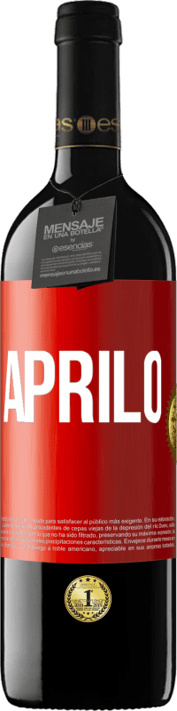 39,95 € Spedizione Gratuita | Vino rosso Edizione RED MBE Riserva Aprilo Etichetta Rossa. Etichetta personalizzabile Riserva 12 Mesi Raccogliere 2015 Tempranillo