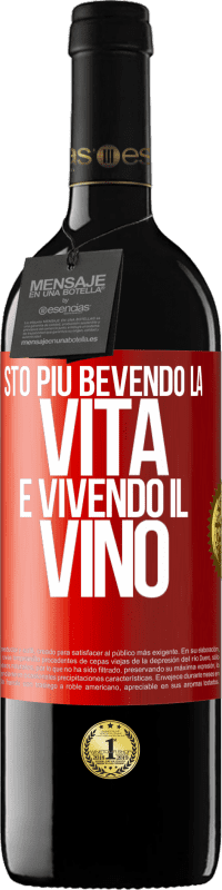 39,95 € Spedizione Gratuita | Vino rosso Edizione RED MBE Riserva Sto più bevendo la vita e vivendo il vino Etichetta Rossa. Etichetta personalizzabile Riserva 12 Mesi Raccogliere 2014 Tempranillo